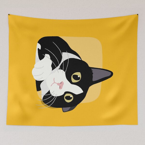 Item preview, Inquisitive Tuxedo Cat Peeking Up designed and sold by Gumigrida.