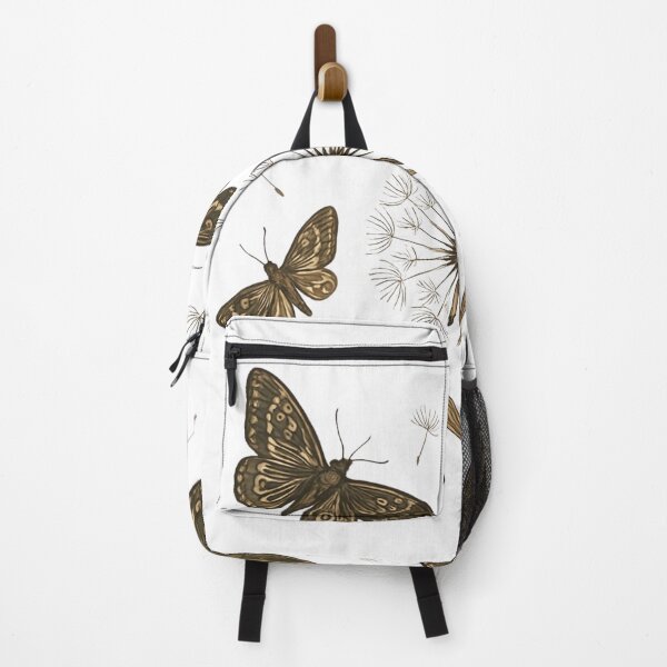 Item preview, Vintage Dark Moths and Dandelion Botanical Nature Art designed and sold by funnyshop222.