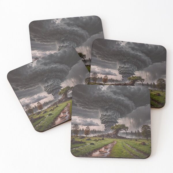 Item preview, Apocalyptic Tornado Art Print – Dramatic Supercell Storm Landscape Wall Decor designed and sold by BeautifulVirtues.
