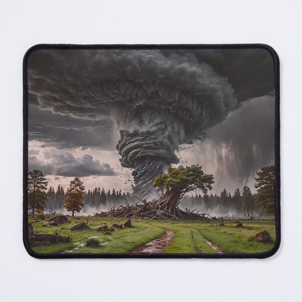 Item preview, Apocalyptic Tornado Art Print – Dramatic Supercell Storm Landscape Wall Decor designed and sold by BeautifulVirtues.