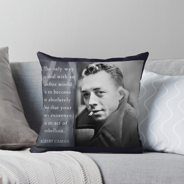 Item preview, Albert Camus portrait and quote: The only way to deal with an unfree world... designed and sold by artbleed.