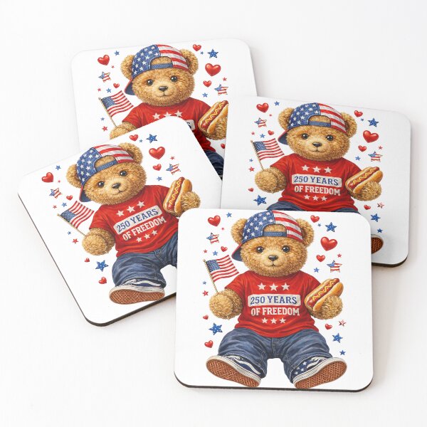 Item preview, 250 Years Of Freedom Teddy Bear designed and sold by schoolofbullies.