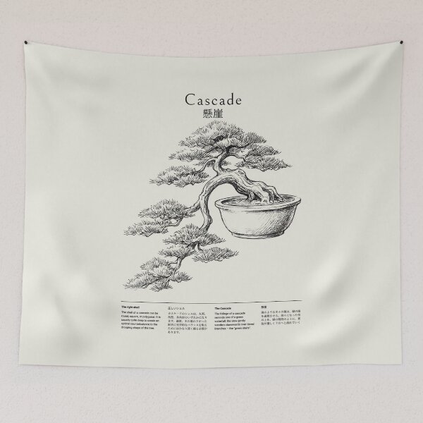 Item preview, Bonsai tree Cascade with Japanese lettering designed and sold by KriegerTJ.