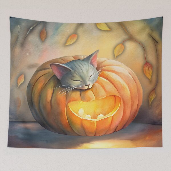 Item preview, Cozy Pumpkin Cat designed and sold by Angellacelin.