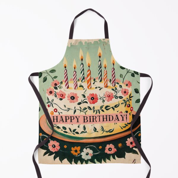 Item preview, Happy Birthday Vintage Style Country Cake designed and sold by TheBohemianLark.