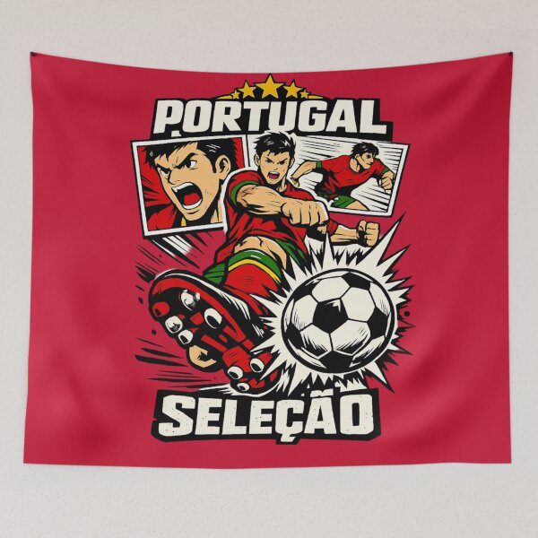 Item preview, Portugal Soccer Anime Design – Seleção Football Player Kick Graphic Tee designed and sold by JonelCrafts.