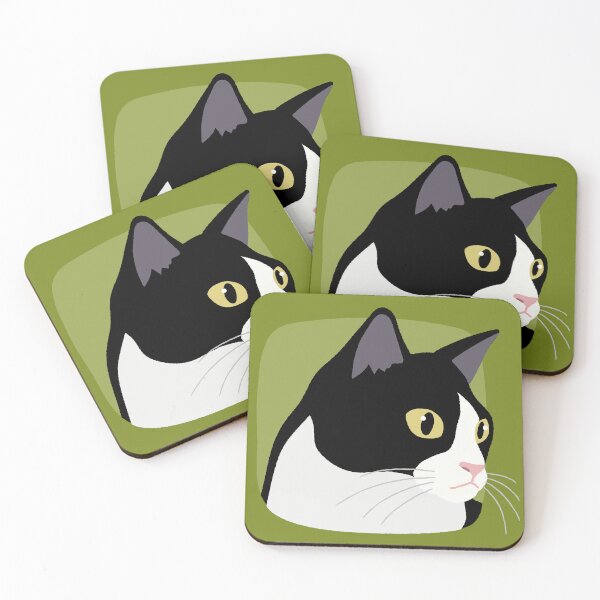 Item preview, Observant Tuxedo Cat Looking Aside designed and sold by Gumigrida.