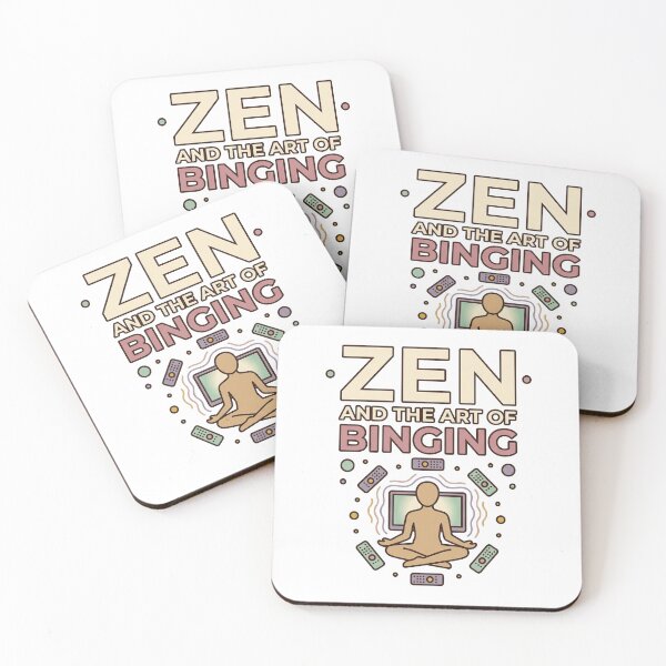 Item preview, Zen And The Art Of Binging Minimalist Meditator Design designed and sold by Seeding Serendipity.