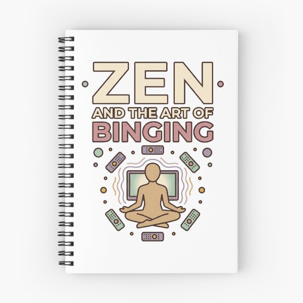 Item preview, Zen And The Art Of Binging Minimalist Meditator Design designed and sold by Seeding Serendipity.