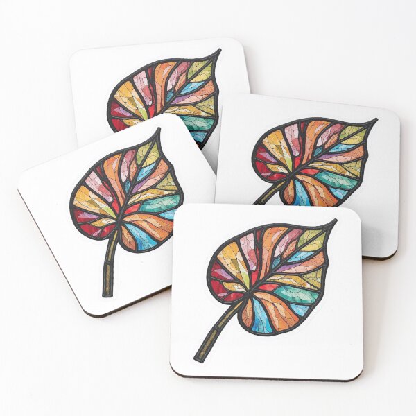 Item preview, Leaf stained glass designed and sold by uunaa.