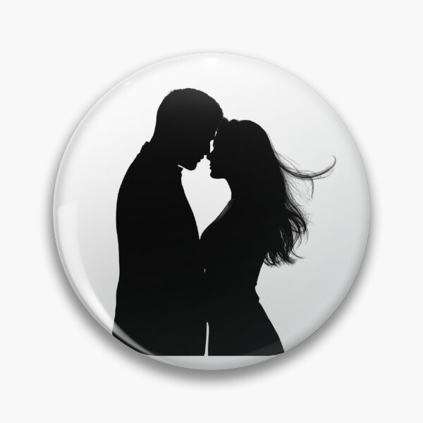 Item preview, Romantic Couple Silhouette – Love & Intimacy Minimalist Design designed and sold by Kavya Art.
