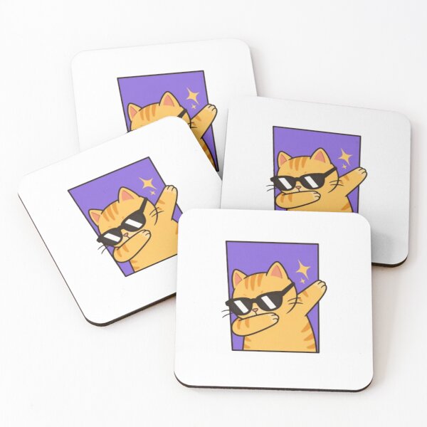 Item preview, Dabbing Cat Sticker | Cool Sunglasses Cat Dance Meme | Funny Cartoon Cat Aesthetic Design designed and sold by IconicDesignsXd.