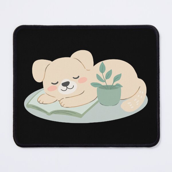 Item preview, Cute Dog Resting on Book Aesthetic designed and sold by o101.