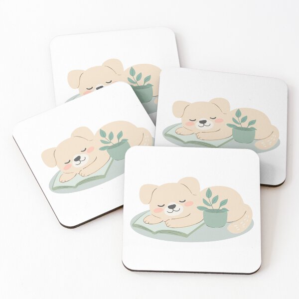 Item preview, Cute Dog Resting on Book Aesthetic designed and sold by o101.