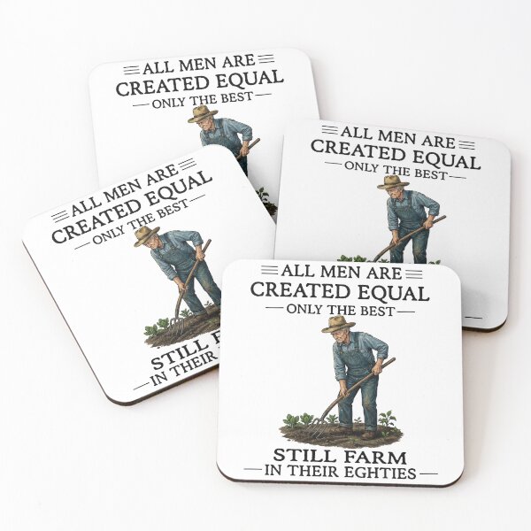 Item preview, All Men Are Created Equal Still Farming at 80 Grandpa Pride designed and sold by FreshVibe Prints.