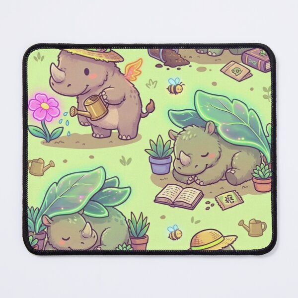 Item preview, Cute Kawaii Botany Behemoth Gardeners & Neon Flowers Pattern designed and sold by InnerwayStudio.