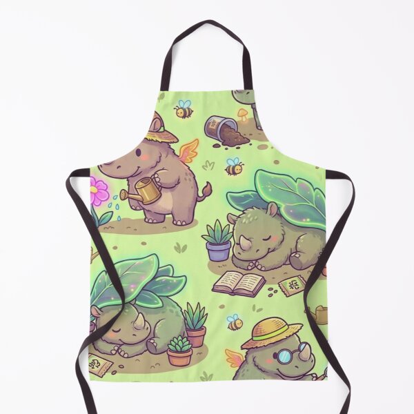 Item preview, Cute Kawaii Botany Behemoth Gardeners & Neon Flowers Pattern designed and sold by InnerwayStudio.