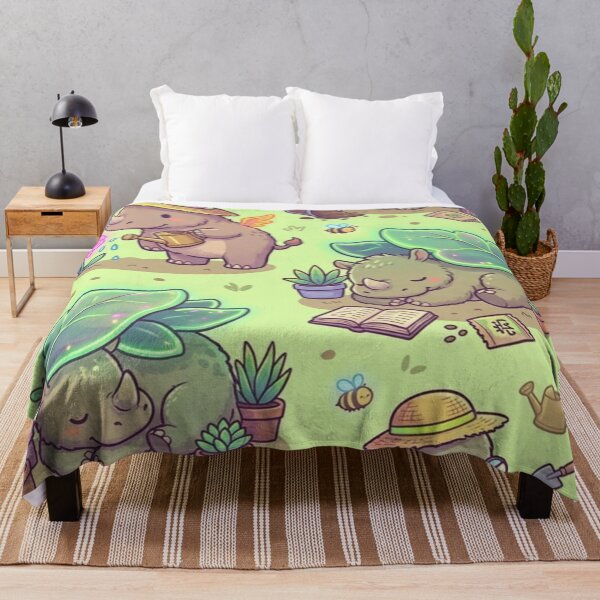 Item preview, Cute Kawaii Botany Behemoth Gardeners & Neon Flowers Pattern designed and sold by InnerwayStudio.