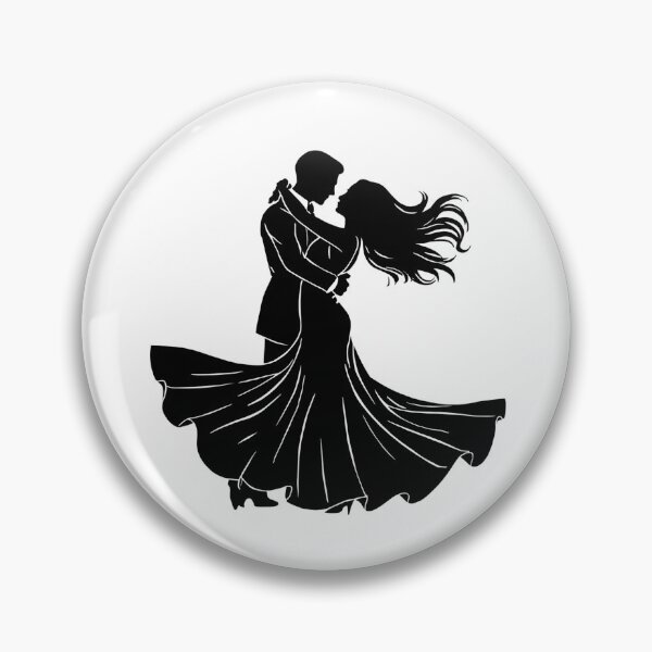 Item preview, Romantic Dancing Couple Silhouette – Elegant Love & Wedding Design designed and sold by Kavya Art.