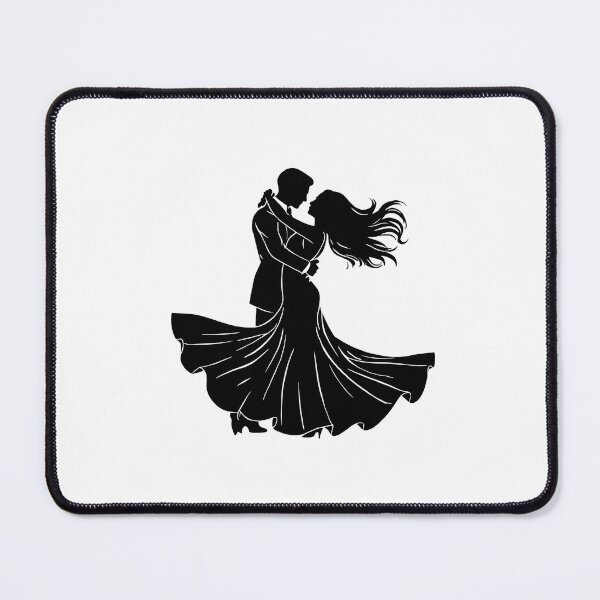 Item preview, Romantic Dancing Couple Silhouette – Elegant Love & Wedding Design designed and sold by Kavya Art.