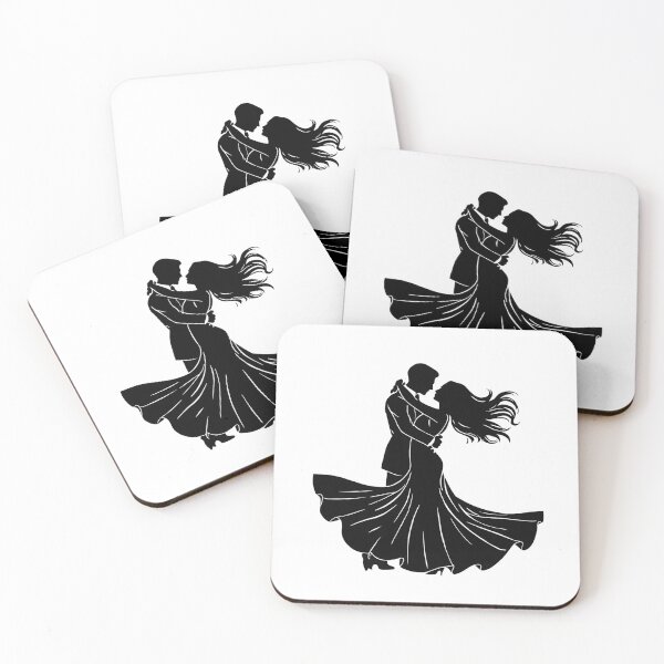 Item preview, Romantic Dancing Couple Silhouette – Elegant Love & Wedding Design designed and sold by Kavya Art.