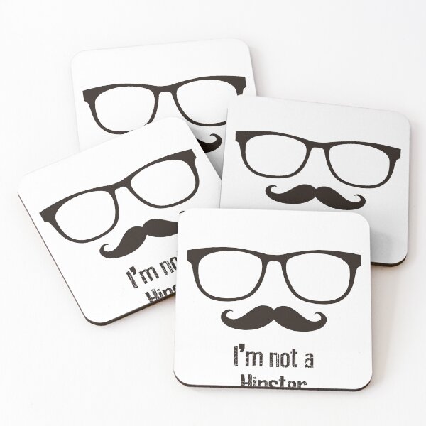 Item preview, Funny Irony Hipster Moustache Glasses Quote designed and sold by CosmicControl.