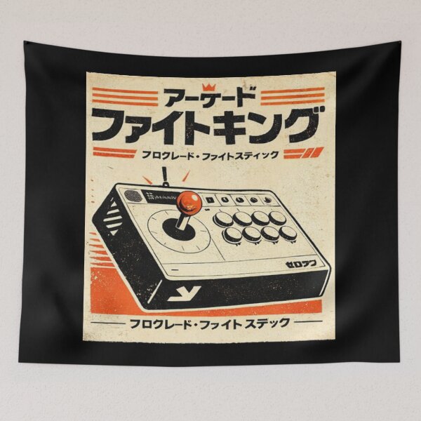 Item preview, Retro Japanese Arcade Fight Stick – Vintage Gaming Poster T-Shirt designed and sold by zumerdiego.