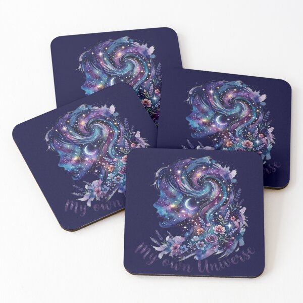 Item preview, Deep Blue My Own Universe Floral Galaxy Mother Earth Silhouette Navy Blue Earth's Month designed and sold by VISO-art.
