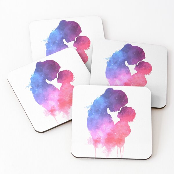Item preview, Galaxy Mother and Child Silhouette Watercolor Mother's Day designed and sold by BigStar-Cart.