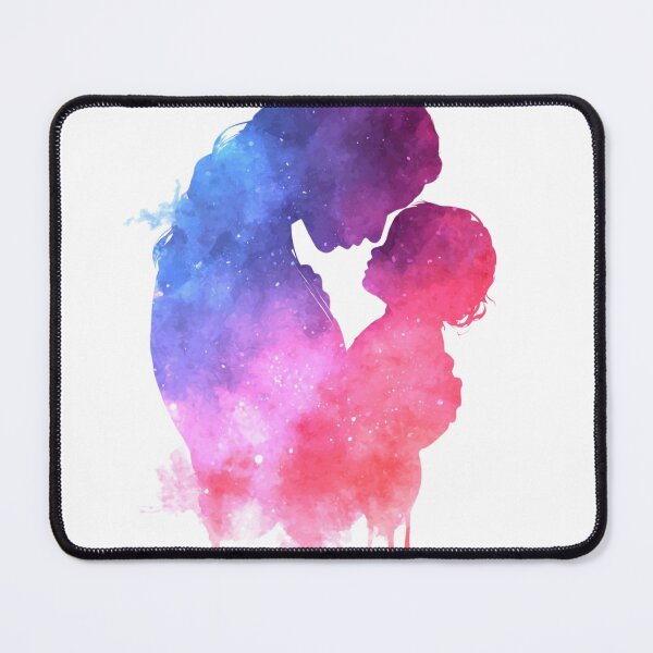 Item preview, Galaxy Mother and Child Silhouette Watercolor Mother's Day designed and sold by BigStar-Cart.