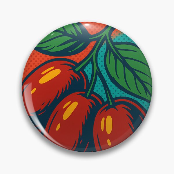 Artikelvorschau, Retro-Pop-Art-Jujube | Illustration einer leuchtend roten Dattel | Ästhetisches Design im Stil einer exotischen Wildsammlung entworfen und verkauft von PaintedPixels01.