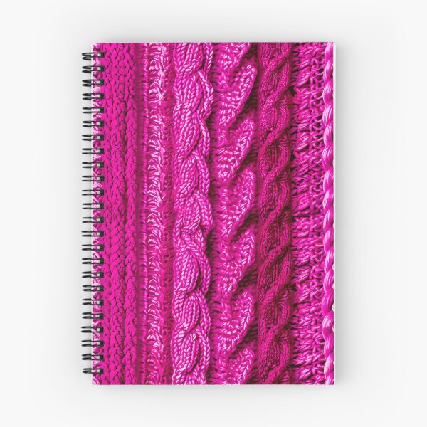 Item preview, Vibrant Hot Pink Cable Knit Texture | Cozy Chunky Yarn Pattern designed and sold by SideKickCreates.