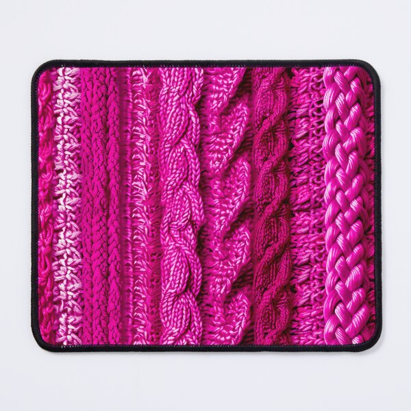 Item preview, Vibrant Hot Pink Cable Knit Texture | Cozy Chunky Yarn Pattern designed and sold by SideKickCreates.