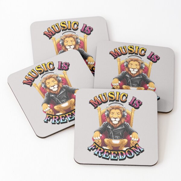 Item preview, Music Is Freedom – Lion with Headphones designed and sold by Art-Arcade6.