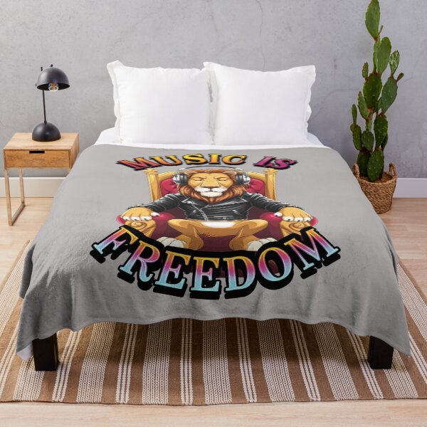 Item preview, Music Is Freedom – Lion with Headphones designed and sold by Art-Arcade6.