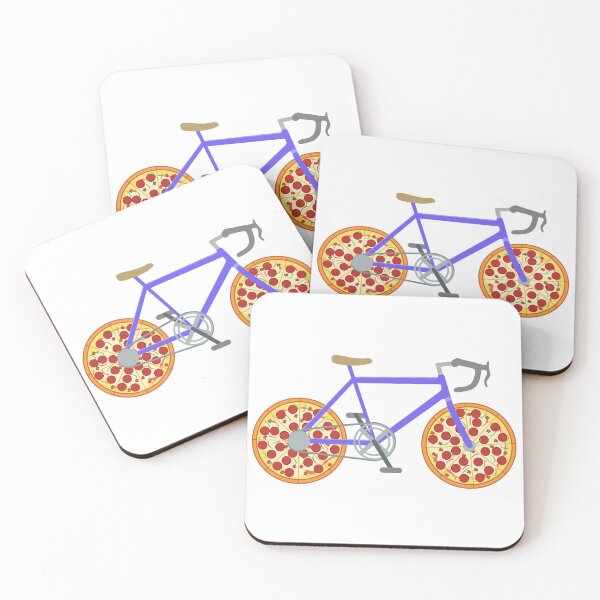 Item preview, Funny Bicycle with Pizza Wheels Design designed and sold by Jaudaux Designs.