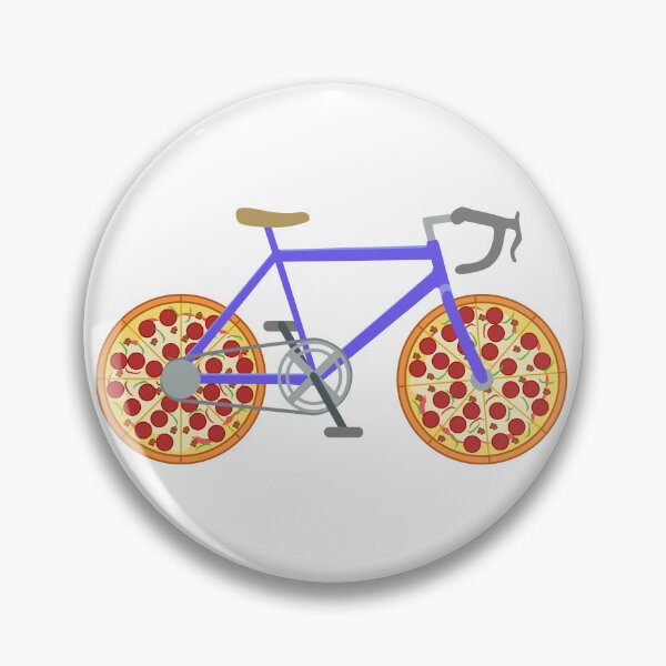 Item preview, Funny Bicycle with Pizza Wheels Design designed and sold by Jaudaux Designs.