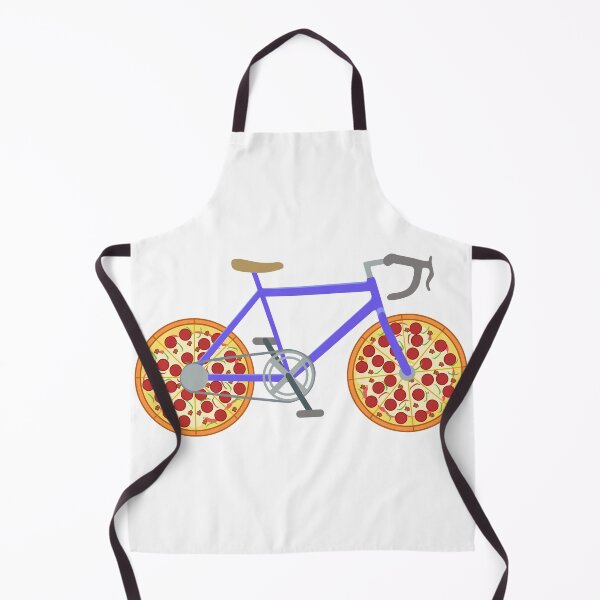 Item preview, Funny Bicycle with Pizza Wheels Design designed and sold by Jaudaux Designs.