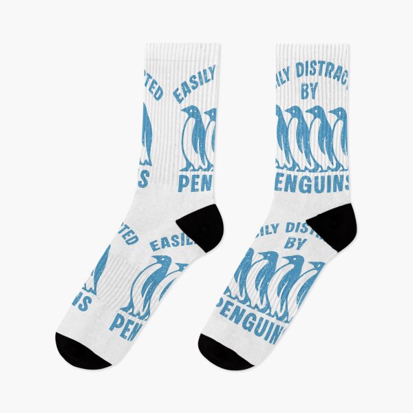 Item preview, Easily Distracted By Penguins Funny Penguin Animal Design designed and sold by Dmetalx Art Apparel.