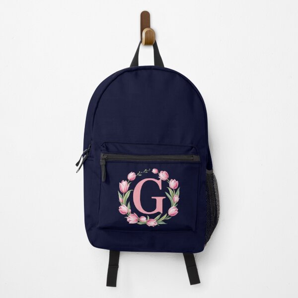 Item preview, Letter G Floral Monogram with Pink Tulips designed and sold by roxysnextgenart.