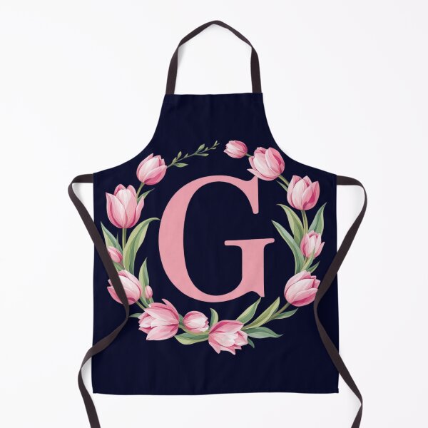 Item preview, Letter G Floral Monogram with Pink Tulips designed and sold by roxysnextgenart.