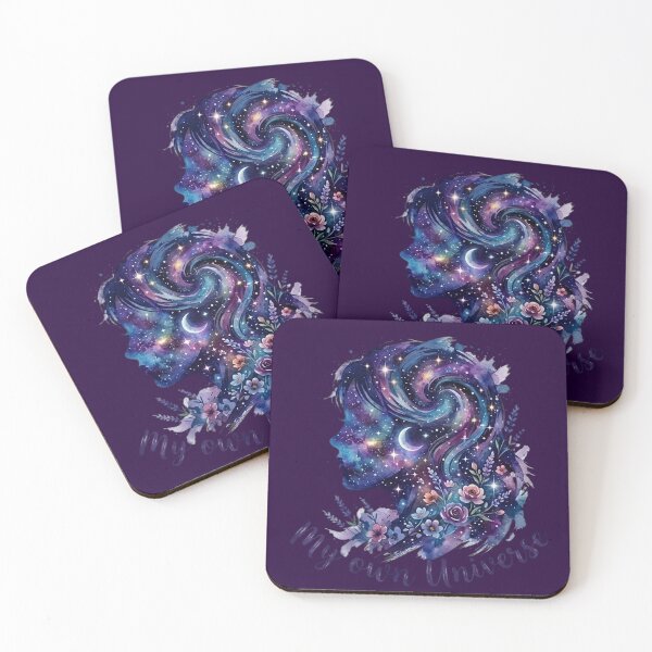 Item preview, Deep Purple My Own Universe Floral Galaxy Mother Earth Silhouette Navy Blue Earth's Month designed and sold by VISO-art.
