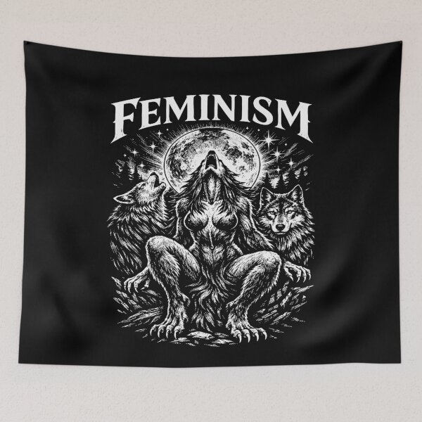 Item preview, Feminist Alpha Wolf Dark Power Aesthetic designed and sold by FreshVibe Prints.