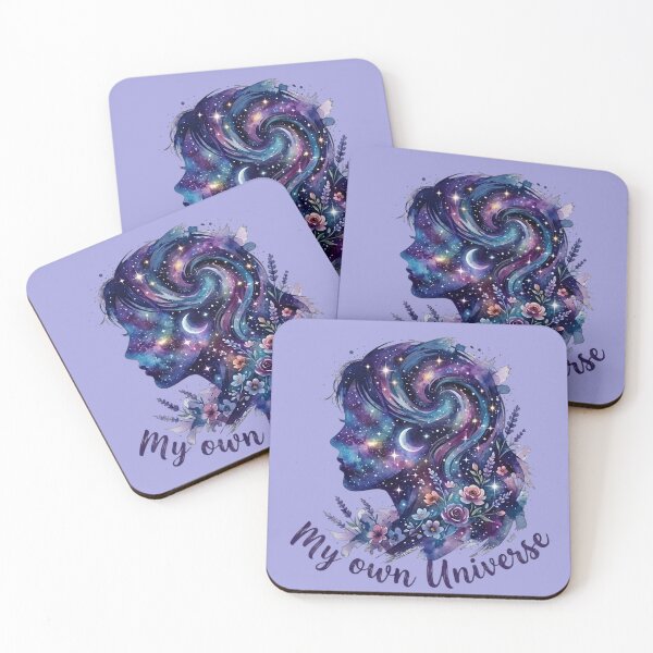 Item preview, Lavender My Own Universe Floral Galaxy Mother Earth Silhouette Navy Blue Earth's Month designed and sold by VISO-art.