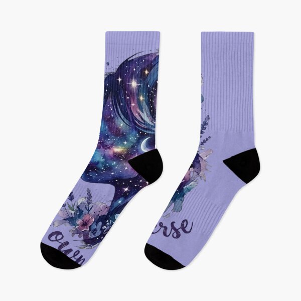 Item preview, Lavender My Own Universe Floral Galaxy Mother Earth Silhouette Navy Blue Earth's Month designed and sold by VISO-art.