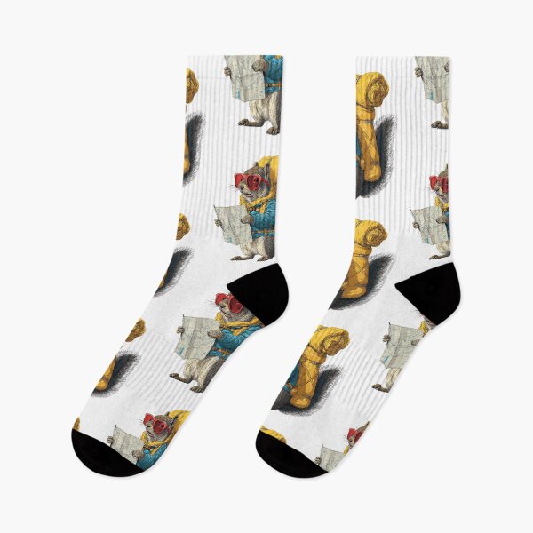 Item preview, Cute Squirrel Explorer with Map – Funny Hiking Camping Animal Design designed and sold by Anastasiia Yurevych.