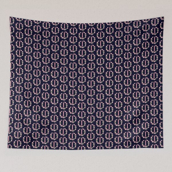 Item preview, Letter I Floral Monogram with Pink Tulips designed and sold by roxysnextgenart.