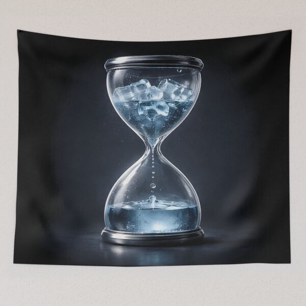 Item preview, Melting Time – Hourglass Environmental Awareness Graphic designed and sold by FunkyVista.