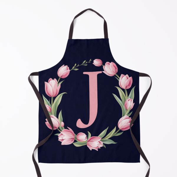 Item preview, Letter J Floral Monogram with Pink Tulips designed and sold by roxysnextgenart.
