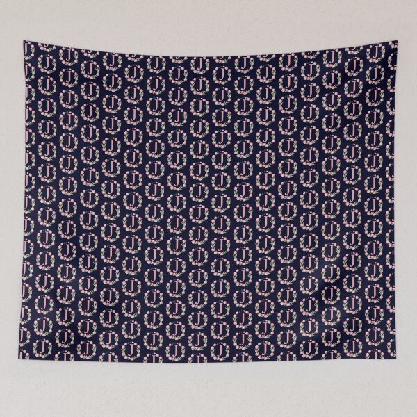 Item preview, Letter J Floral Monogram with Pink Tulips designed and sold by roxysnextgenart.